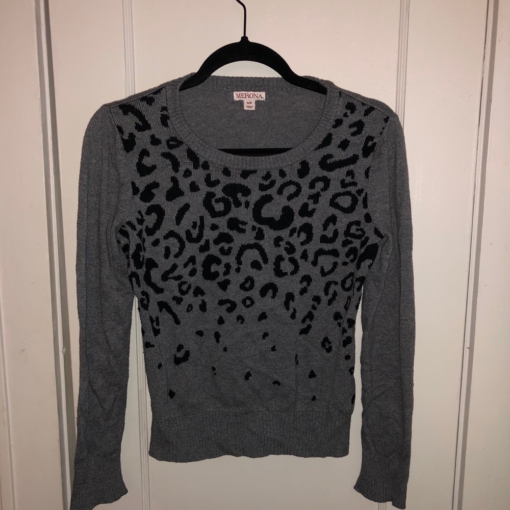 Merona Cheetah Print Sweater